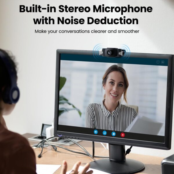 Crystal Clear Connections: Elevate Your Video Calls with the Wansview 1080P HD Webcam and Microphone! - Image 4