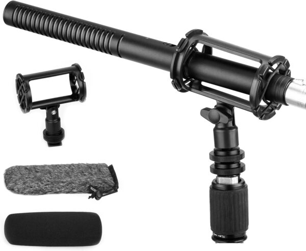 Capture Crystal Clarity: Boya BY-BM6060 Super-Cardioid XLR Microphone for Film, Interviews, and Podcasts