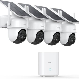 "Elevate Your Home Defense: AOSU's Solar-Powered Wireless Security Camera Kit with 2K Night Vision and 360° Coverage"