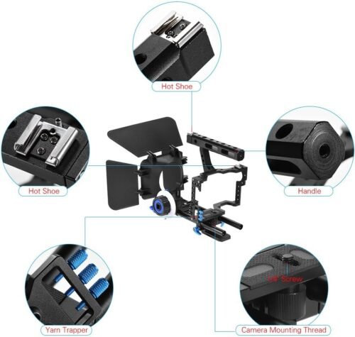 Ultimate Filmmaker's Arsenal: Andoer Aluminum Camera Cage Rig for Sony A7 & Panasonic GH4 - 이미지 4