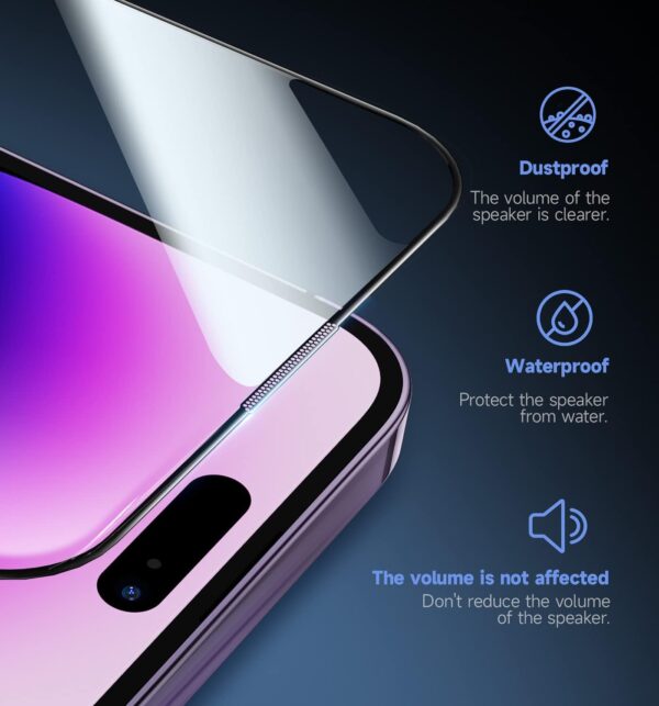 "Ultimate Protection Duo: MAGIC JOHN Tempered Glass Screen Protectors for iPhone 14 Pro Max - Effortless, Bubble-Free Installation with Dynamic Island Compatibility!" - Image 4