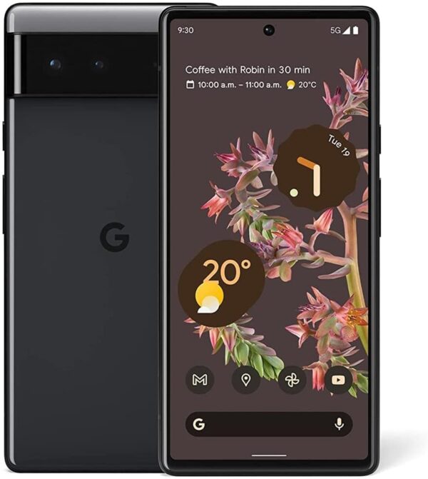 Google Pixel 6 – 5G Android Phone - Unlocked Smartphone with Wide and Ultrawide Lens - 128GB - Stormy Black