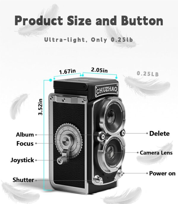 "Chuzhao Retro Bliss: The Pocket-Sized TLR-Style Mini Camera for Captivating Moments!" - Image 7