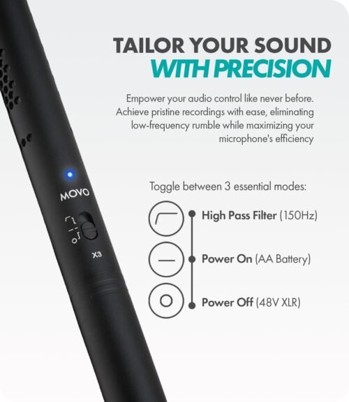 "Unleash Pro Sound: Movo X3-II Shotgun Microphone for Captivating Filmmaking and Content Creation" - 이미지 5