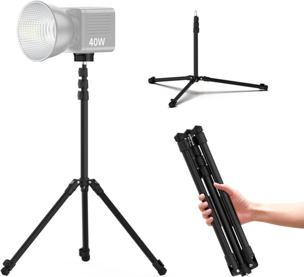 COMAN Extendable 6.23ft Light Stand, Adjustable Aluminum Tripod with 1/4" Screw - Portable, Reverse Folding Studio Lighting Stand for Strobe, Camera, Flash