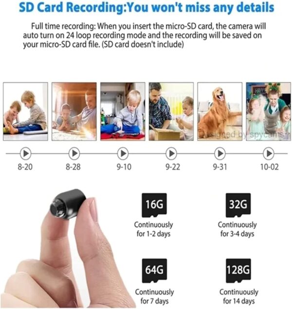 Mini 4G Wireless WiFi Camera 1080P HD with Night Vision & Motion Detection – Compact Spy Camera for Home, Baby, Pet & Car Monitoring (3pcs) - Image 7