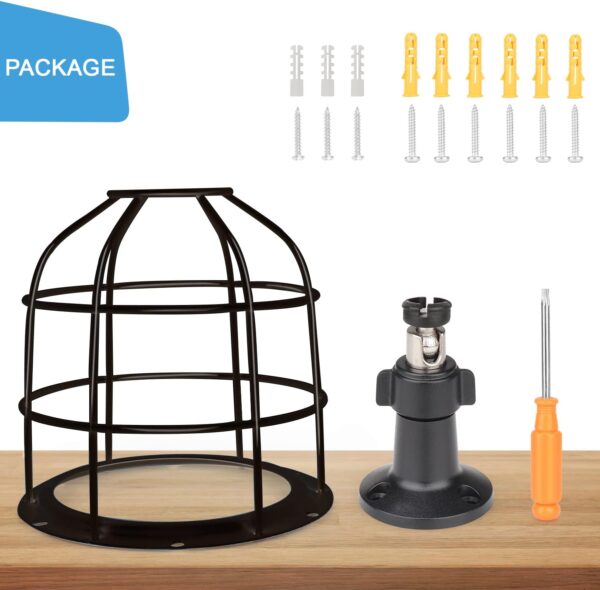 UYODM Anti-Theft Camera Mount Cage and Wall Mount Bracket - Compatible with Blink Outdoor/Mini/XT2/XT3/YI/Wyze/eufycam/Nest Camera - Image 7