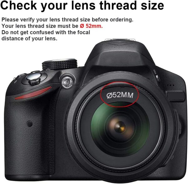 Tectra 52MM 0.43x Professional HD Wide Angle Lens (Macro Portion) for Nikon DSLR D3300 D3200 D3100 D5500 D5300 D5200 D5100 D7100 D7000 Cameras - Image 5