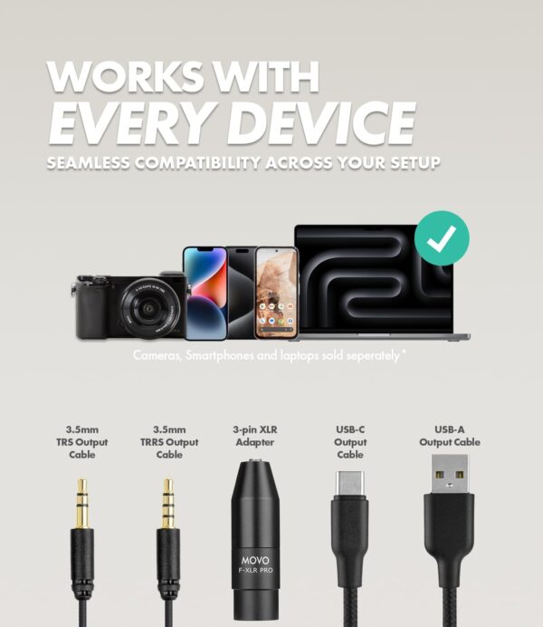 Unleash Superior Sound: Movo X1 Pro Shotgun Microphone for DSLR, Smartphones, and Computers - Complete Kit with Advanced Controls and Tripod! - Image 5