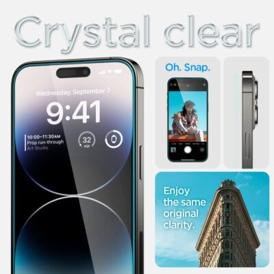Ultimate iPhone 14 Pro Shield: Spigen GlasTR EZ FIT Tempered Glass Screen Protector (2-Pack) - Perfectly Case-Friendly & Sensor Safe! - 이미지 6
