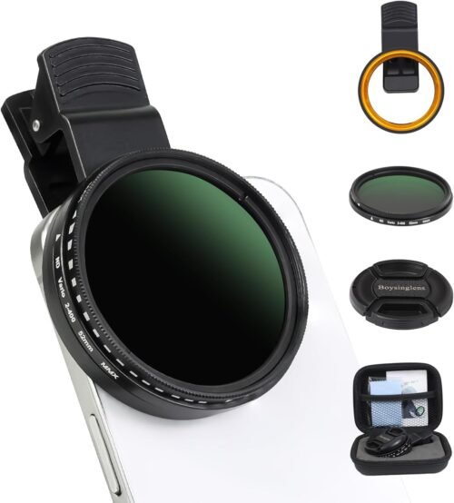 "Transform Your Smartphone Photography: Ultra-Slim 52MM Adjustable ND Filter for Stunning Shots!"