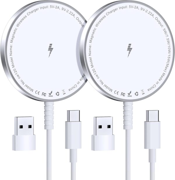 Revolutionary Magnetic Wireless Charger: Power Up Your iPhone 16-12 & AirPods with 15W Max Speed Anywhere!