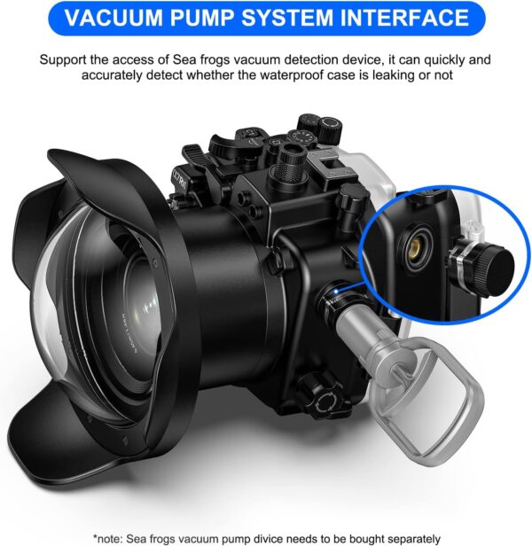 Sea frogs Underwater Camera Case Compatible with Sony A7SIII 16-35MM with Wide Angle Fisheye Lens IPX8 40m/130ft Maximum Diving Depth Waterproof Camera Housing for Diving, Surfing, Rowing, Skiing - Image 5