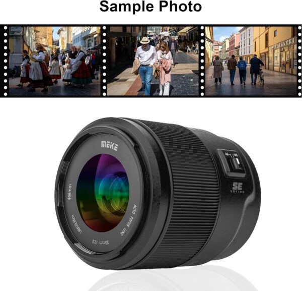 Meike 35mm F2.0 Full Frame Wide Angle AF STM(Stepping Motor) Lens Auto Focus Fixed Prime Portrait Lenses for Panasonic Lumix Sigma Leica L-Mount Mirrorless Camera S1 S1R S1H S5 FP - Image 4
