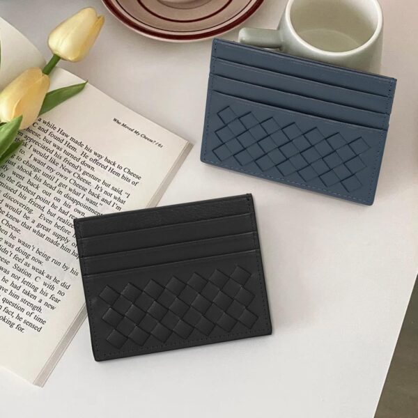 Unaone Slim Minimalist Wallet - Credit Card Holder, Leather Front Pocket Wallet Card Case for Men & Women, Black - Image 5
