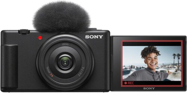 Sony ZV-1F Content Creator's Ultimate Kit: 128GB Extreme Memory, Mic, Video Light, Editing Software U-Grip, and Tripod Bundle (21pc) - Image 2