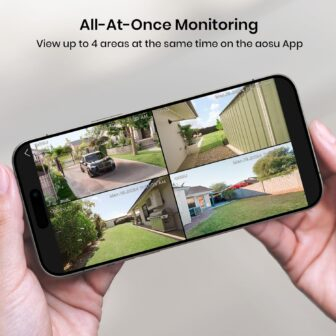 "Elevate Your Home Defense: AOSU's Solar-Powered Wireless Security Camera Kit with 2K Night Vision and 360° Coverage" - 이미지 3
