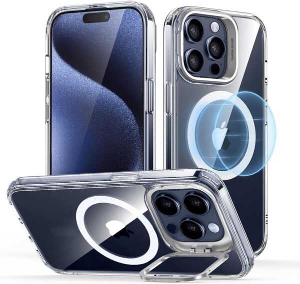 Unleash Style and Strength: ESR MagSafe-Compatible Case for iPhone 15 Pro Max with Integrated Stand and Scratch Defense