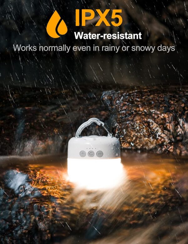LED Camping Lantern Rechargeable 1000LM, Up to 300H Running Time Camping Tent Light, 6700mAh Emergency Light for Hurricane, Power Outages, Home, Hiking, Water-Resistant - Image 5