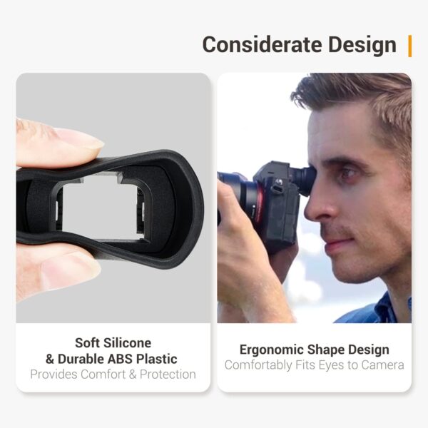 Kiwifotos Soft Long FDA-EP18 Viewfinder Eyecup Eyepiece for Sony A7 A7II A7III A7R A7RII A7RIII A7RIV A7S A7SII A9 Camera for Sony A7 III A7 II A7 A7R IV A7R III A7R II A7R A7S II A7S A9 Camera - Image 3