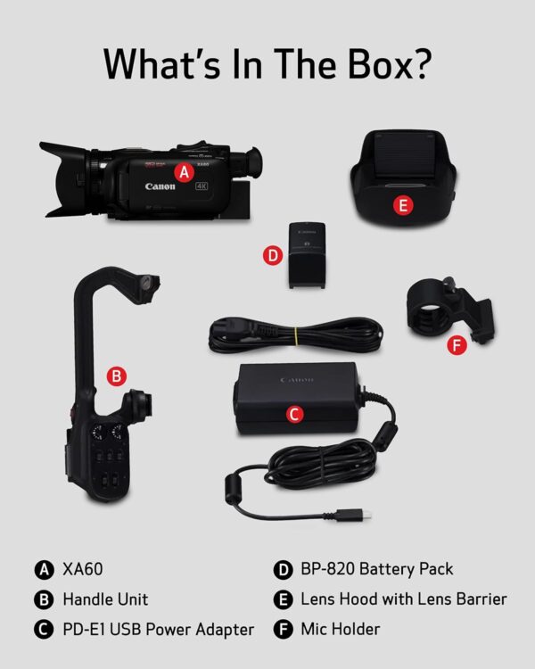 Unleash Your Creativity with the Canon XA60: A 4K UHD Camcorder Featuring an Intuitive Touchscreen and Powerful 20x Zoom! - Image 8