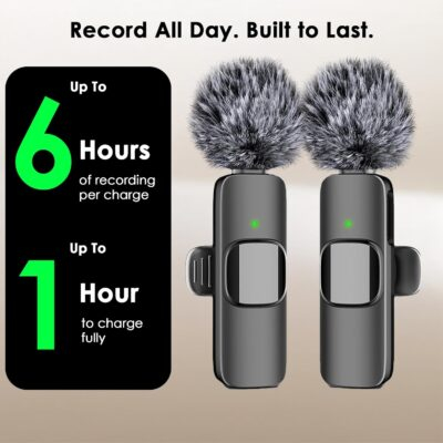 Dynamic Duo: Mini Pro Wireless Lavalier Microphones for Crystal-Clear iPhone, iPad, and Android Recording! - 이미지 4