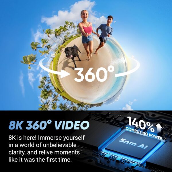 Unleash Adventure: The Ultimate Waterproof 8K 360 Action Camera Bundle with Game-Changing Features! - Image 2