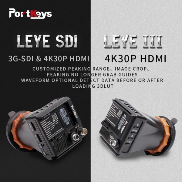 Portkeys LEYE III 4K 30P HDMI Electronic Viewfinder 3D LUT LCD Monitor 2.4 Inch Screen LCD EVF(Adjustable +8D~-3D) Customized Peaking Range and Use E6 Battery - Image 5