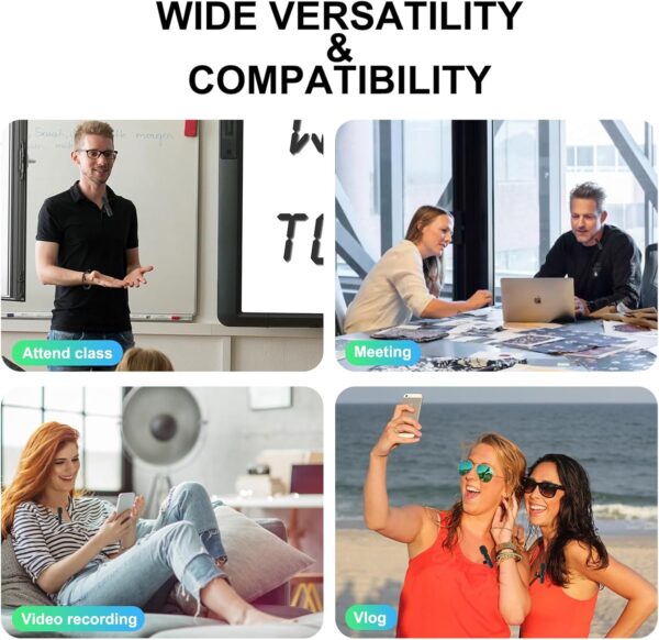 Dual Wireless Lavalier Mics for iPhone: Effortless Plug-and-Play Audio for Vlogs, Interviews, and TikTok Magic! - Image 5
