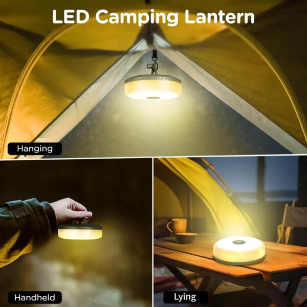 OGERY Camping String Lights, 4 in 1 Quick Storage 32.8FT Rechargeable Tent Lights String with 8 Lighting Modes, Hanging Waterproof Portable LED Lamp for Outdoor Patio Awning Garden Party Essentials - Image 6