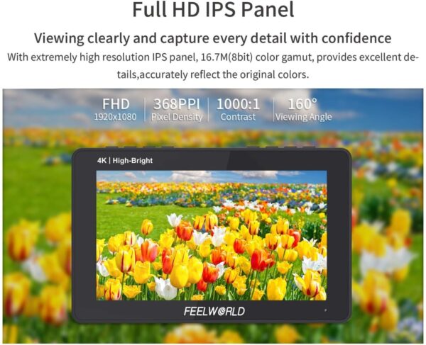 Illuminate Your Filmmaking: FEELWORLD F6 Pro 4K Touch Screen Monitor with NP-F970 Battery & Storage Package - Image 8