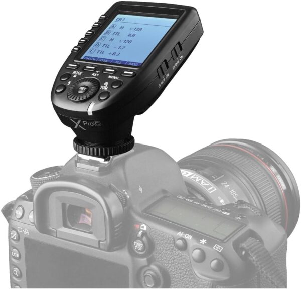 Godox Xpro-C TTL Wireless Flash Trigger for Canon 1/8000s HSS TTL-Convert-Manual Function Large Screen Slanted Design 5 Dedicated Group Buttons 11 Customizable Functions - Image 8