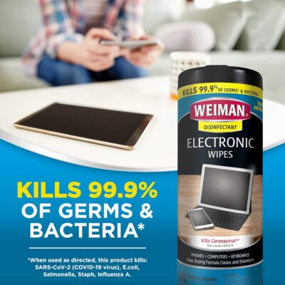 "Ultimate Tech Clean Kit: 30 Count Weiman Electronics Disinfecting Wipes with Microfiber Towel for Sparkling Screens and Devices!" - 이미지 6