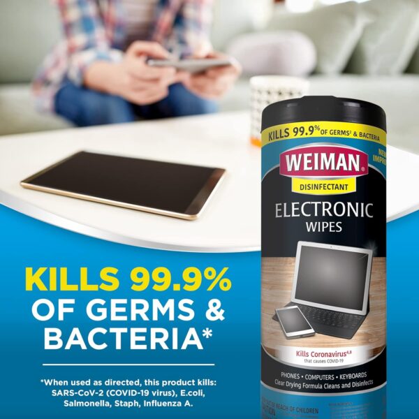 "Ultimate Tech Clean Kit: 30 Count Weiman Electronics Disinfecting Wipes with Microfiber Towel for Sparkling Screens and Devices!" - Image 6