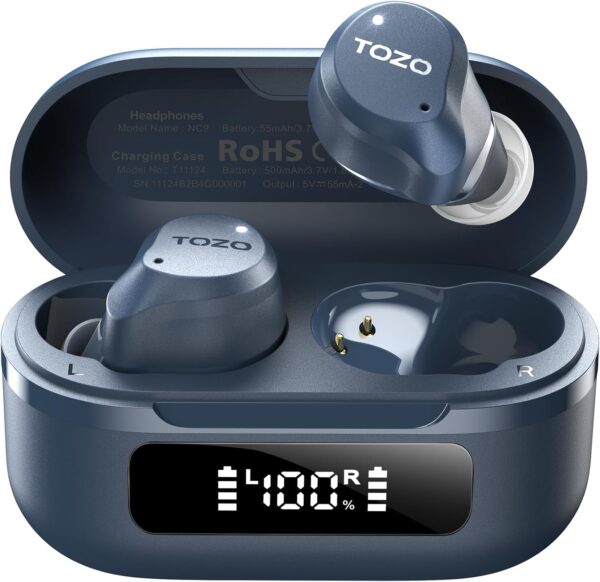 SoundShield Pro: Ultimate Wireless Earbuds with 6-Mic Clarity, IPX8 Waterproof Protection, 59-Hour Playtime, and Custom EQ via App!
