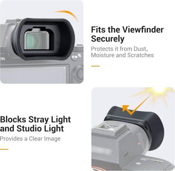 Kiwifotos Soft Long FDA-EP18 Viewfinder Eyecup Eyepiece for Sony A7 A7II A7III A7R A7RII A7RIII A7RIV A7S A7SII A9 Camera for Sony A7 III A7 II A7 A7R IV A7R III A7R II A7R A7S II A7S A9 Camera - Image 4