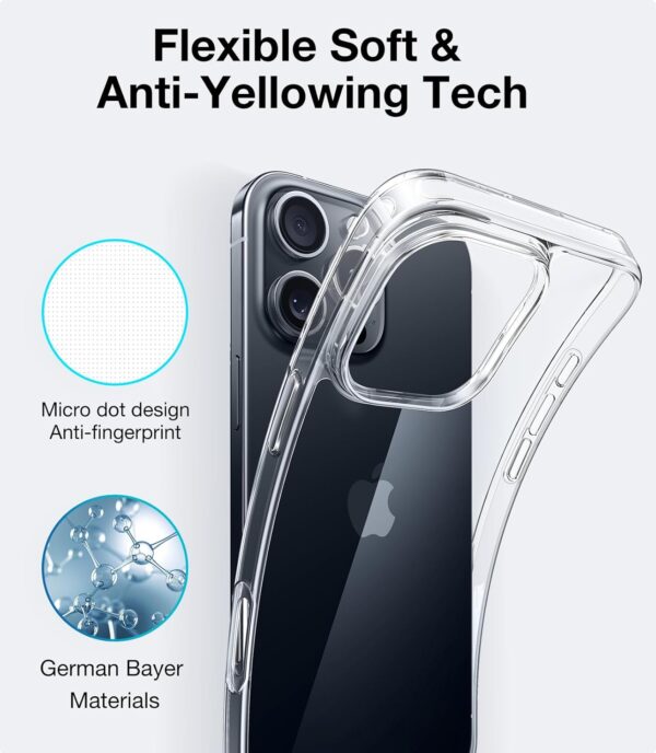 "TORRAS Crystal Clear Armor: Sleek and Strong Protection for Your iPhone 16 Pro!" - Image 5