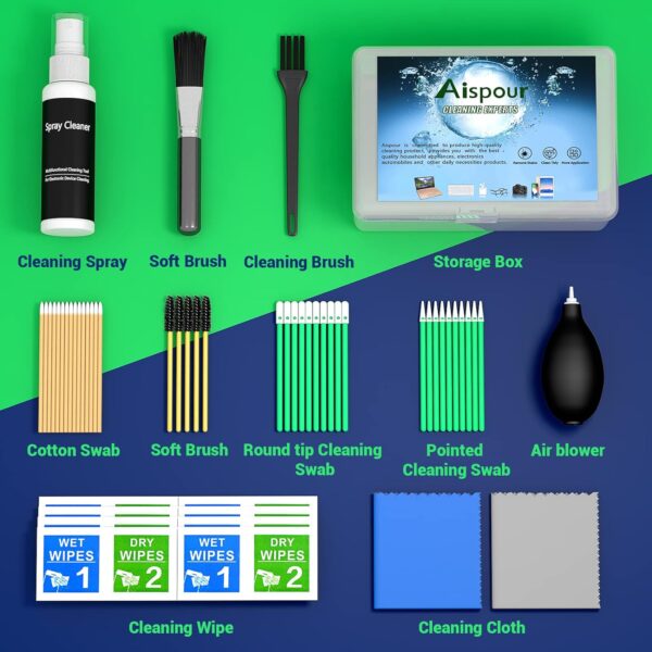 Phone Cleaning Kit, Phone Screen Cleaner, Cleaning Kit for iPhone Cell Phone Airpod, Cleaner Kit for iPhone Speaker Charging Port Cleaning Tool, Electronics Cleaning kit for Laptop USB C Lightning - Image 2