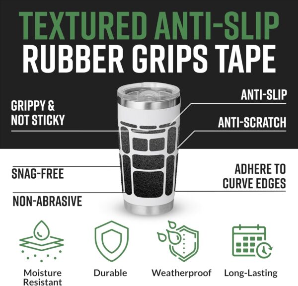 Dragon Grips 13 pc Rectangle Grip Tape, Synthetic Rubber, 0.5mm x 0.5mm, Bicycle, Dirt Bike, ATV, UTV - Image 3