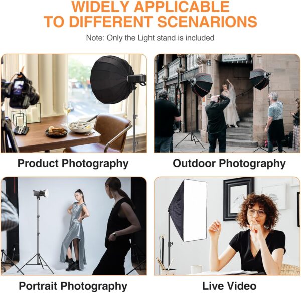 "Dual Pack 8.5ft Heavy-Duty Aluminum Light Stands: Your Ultimate Photography Companion!" - Image 7