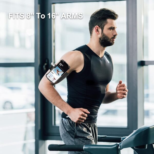 Cell Phone Running Armband - Detachable & 360° Rotatable Universal Cellphone Arm Band for iPhone 16 15 14 13 12 Pro Max Plus Samsung Galaxy Note S24 S23 for Workout Exercising Walking Jogging - Image 6