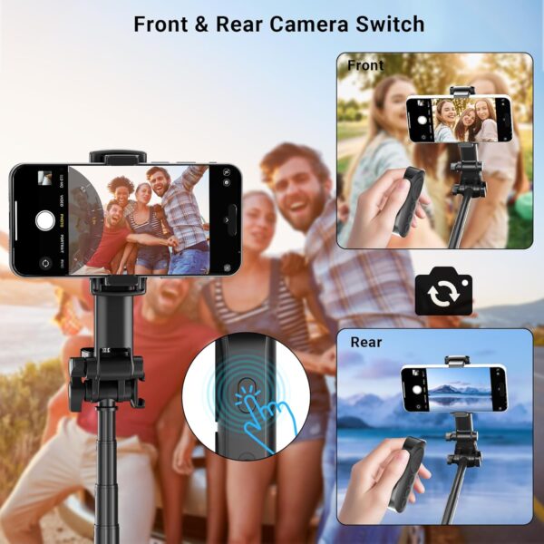 Wireless Camera Remote Control with Zoom for iPhone & Android, Versatile Shutter with Front/Rear Camera Switch for Photo & Video, Smartphone Remote Clicker for TikTok - Image 4