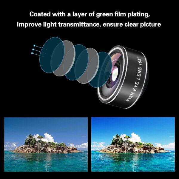 Phone Camera Lens (11 Lenses) Phone Lens Kit, Clip on Fisheye/Macro/Wide Angle Lens Attachment with Travel Case for iPhone 14 13 12 11 Xs X Pro Max Samsung Android Smartphone - Image 2