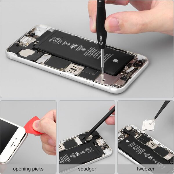 STREBITO 18PCS Phone Repair Tool Kit, Small Screwdriver Set for iPhone 15 14 13 12 11Pro Max/XS/XR/X/8 Plus/7 Plus/6S 6 Plus/5/4 - Image 6