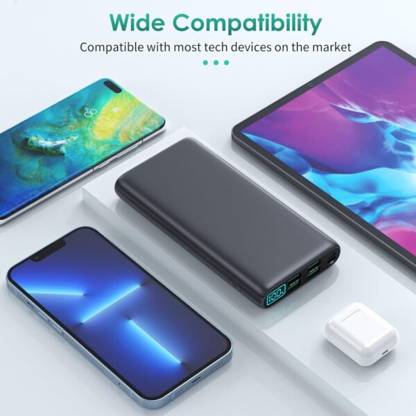 "Ultimate 38800mAh Power Bank: Stay Charged Anywhere with LCD Display & 5 USB Outputs for All Devices!" - Image 3