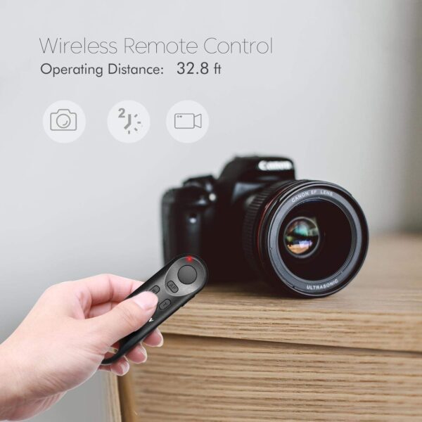 AODELAN Camera Remote Control for Canon EOS RP, EOS R, R5, R6, M50, M50 II, 6D Mark II, 77D, 850D, 800D, 200D, 250D, EOS Rebel SL2, Rebel T7i, T8i, 90D, EOS M6 Mark II, SX70 HS; Replaces Canon BR-E1 - Image 2
