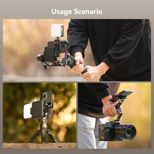 SMALLRIG Universal Metal Phone Support with Cold Shoe Mount, Smartphone Holder Adapter Support Free Adjustment Joints, Phone Tripod Mount for iPhone 16 15 14, for Samsung Galaxy etc. - 4382 - Image 7
