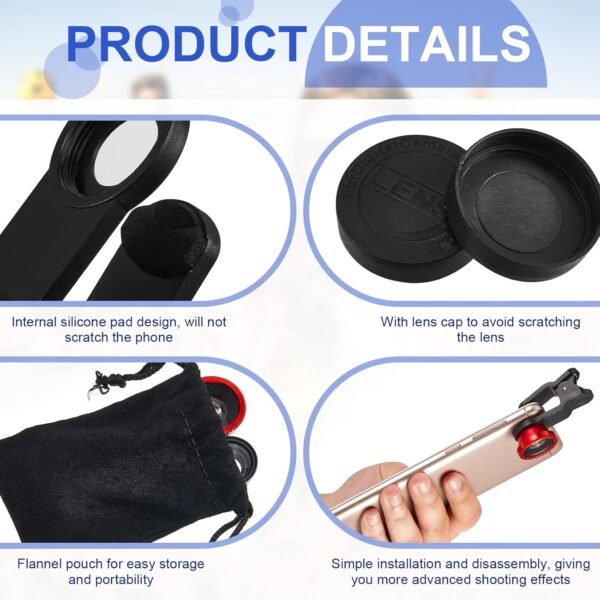 Ultimate 3-in-1 Smartphone Lens Set: Elevate Your Videos and Vlogs with Fisheye, Macro, and Wide Angle Magic! - Image 4