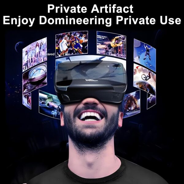VR Headset, 3D VR Glasses Virtual Reality Goggles Anti-Blue Light for iPhone & Android Compatible 5.0-7.0 inch, Adjustable 3D Glasses Headset Helmets with Controller, for Movies,TV & Video Games - Image 6