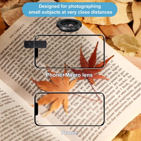 Phone Camera Lens (11 Lenses) Phone Lens Kit, Clip on Fisheye/Macro/Wide Angle Lens Attachment with Travel Case for iPhone 14 13 12 11 Xs X Pro Max Samsung Android Smartphone - Image 3